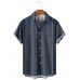 Men's Vintage Casual Striped Print Shirt 44070149X