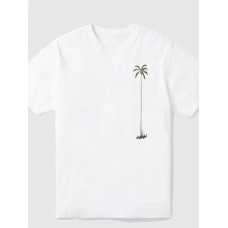 Coconut Tree Printing Men's Short Sleeve Tee